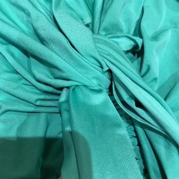 Solace London / Lorena plunge Midi Dress in Bright Green 2